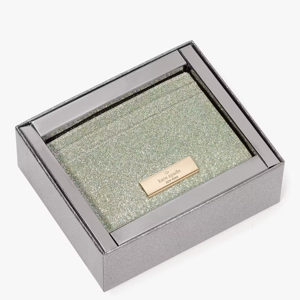 NWT Kate Spade Kenzie Boxed Glitter Small Cardholder